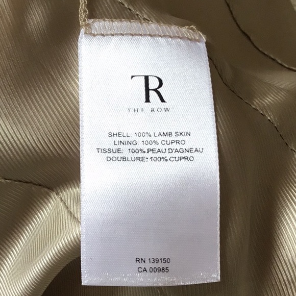 The Row Lilac Lambskin Leather Jacket Size 6 - Picture 5 of 7